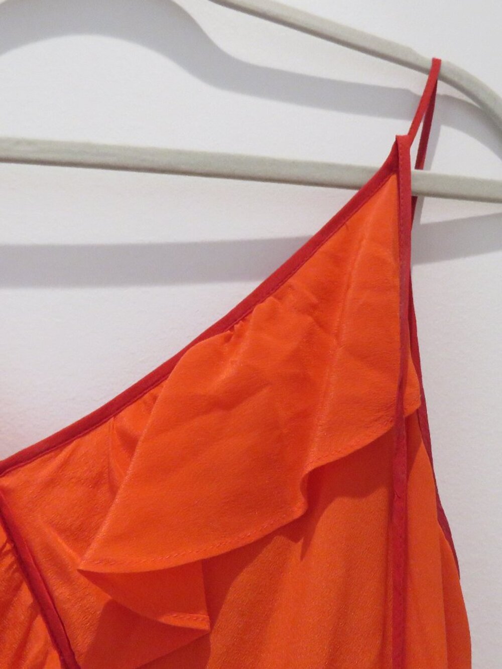 ANTHROPOLOGIE GIRLS FROM SAVOY 100% Silk Ruffle Slip Dress Red Size 4 Coquette - Picture 4 of 12